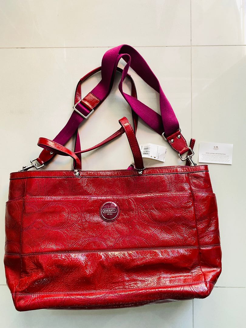 Brand New Coach diaper bag in full leather Women s Fashion Bags Wallets Tote Bags on Carousell