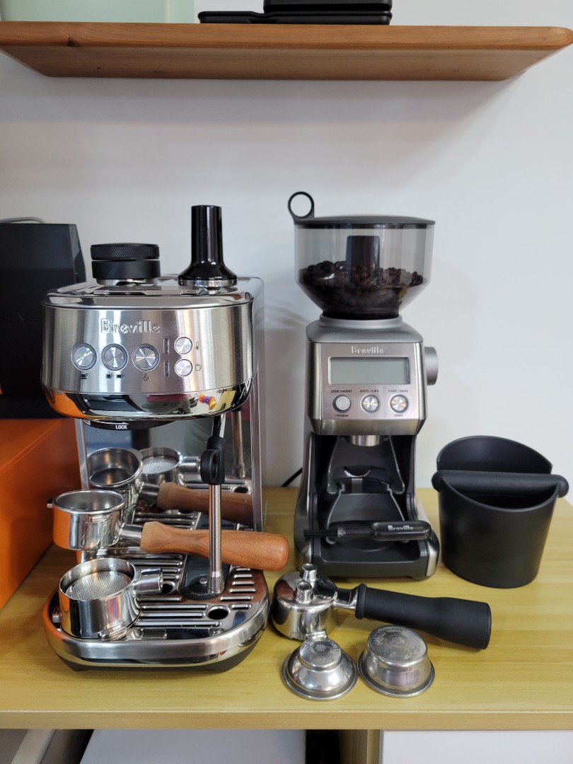 Breville the Bambino Plus bes500 咖啡機+ BCG820BSS 磨豆機, 家庭 