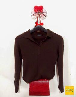 Brown knitted long sleeves