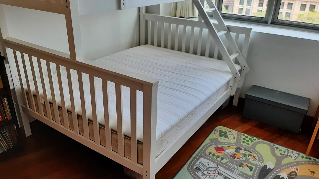 Bunk Bed w/ memory foam mattress, Furniture & Home Living, Furniture