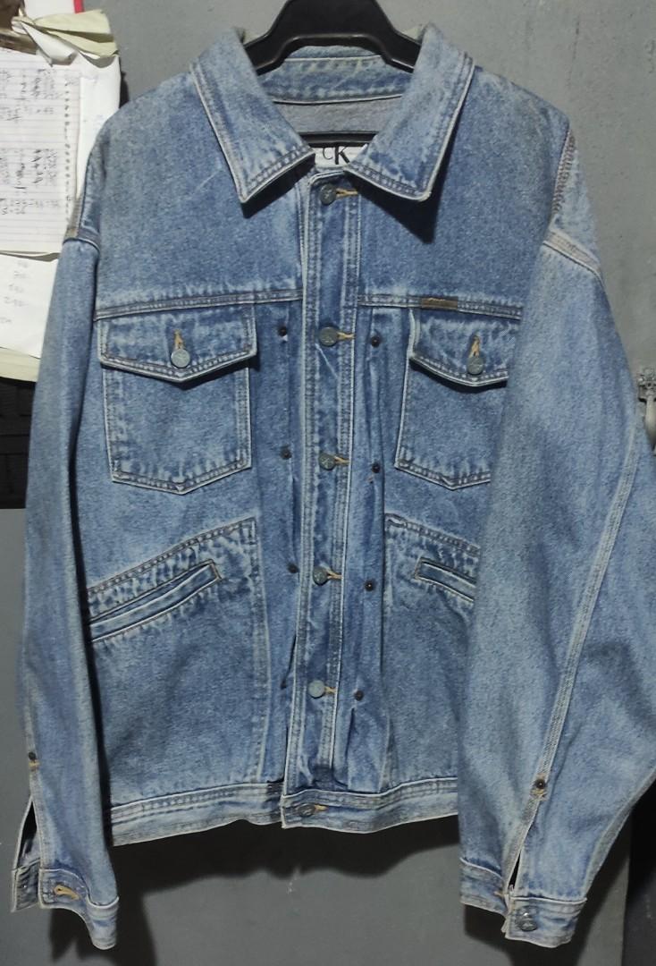 Calvin Klein ck vintage authentic Kanye west vibe denim trucker jacket size  xl made in Indonesia early 90's, Men's Fashion, Coats, Jackets and  Outerwear on Carousell