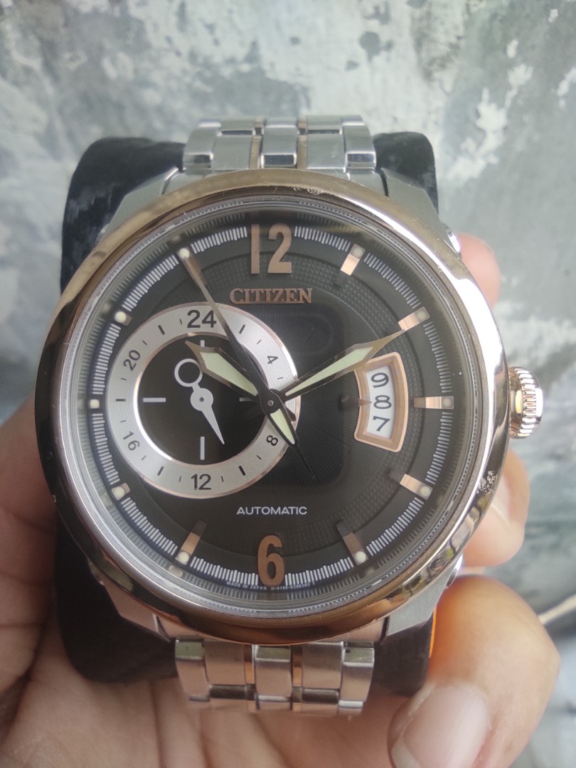 Citizen 4166 Two Tone Auto, Fesyen Pria, Jam Tangan di Carousell