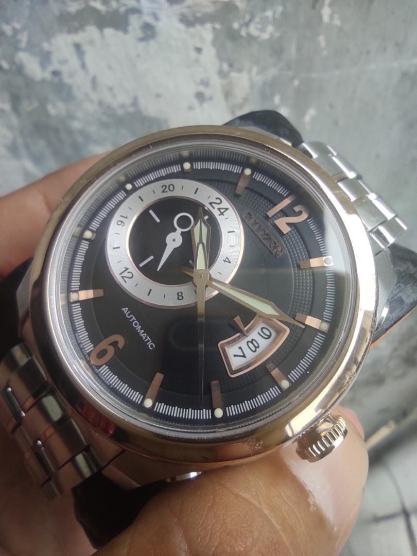 Citizen 4166 Two Tone Auto, Fesyen Pria, Jam Tangan di Carousell