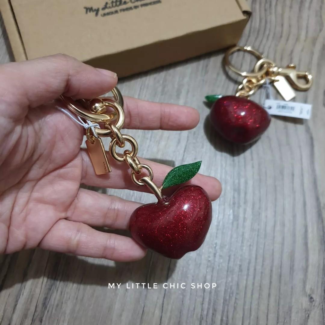 Coach apple bag charm online