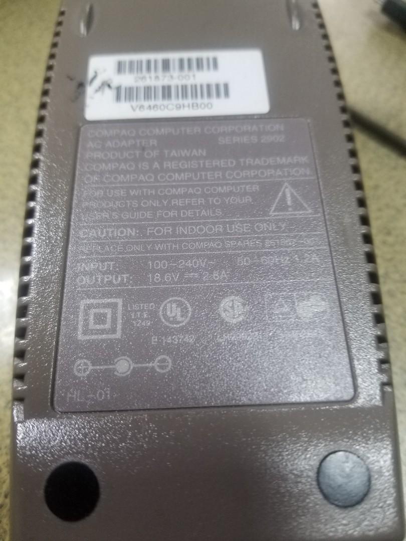 Compaq laptop charger original (Category: Chargers) located in Dasmarinas. Submitted by d.lelis (Listing ID 1138236284, Image 2). Description: Compaq charger laptop Compaq adaptor Forvlaptop.