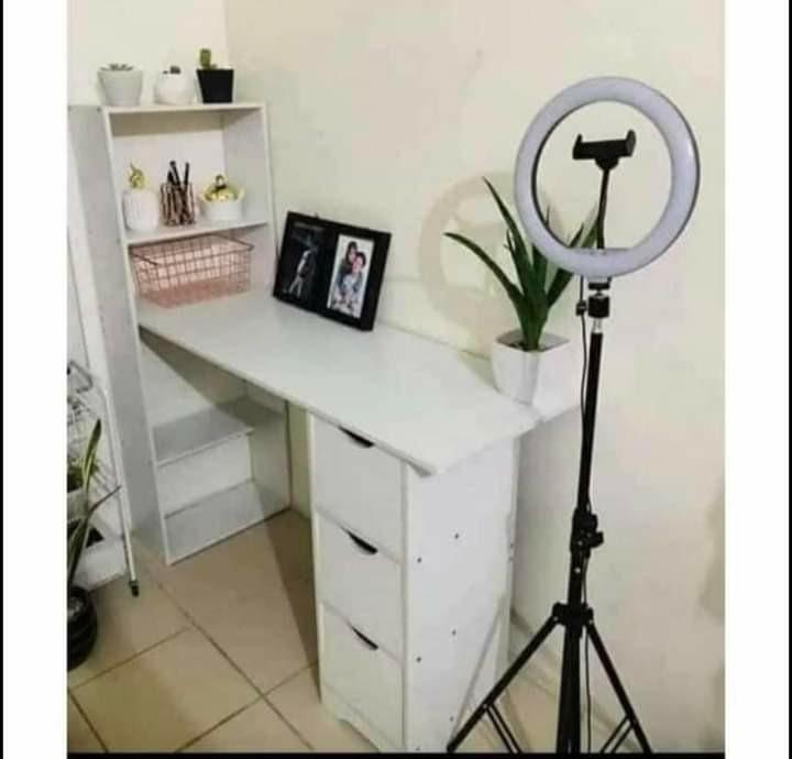 COMPUTER DESK STUDY TABLE W/ DRAWERS (Category: Tables & Sets) located in Manila. Submitted by saguittarian06 (Listing ID 1138341185, Image 3). Description: ￼RESELLER:1300php :COMPUTER DESK STUDY TABLE W/ DRAWERS ✔️minimalist style ✔️size-100x40x100cm ✔️color-posted ✔️comes with box ✔️materials-laminated wood ▶️perfect for home or office use ▶️with drawers & bookshelves ——————————————————————————-.