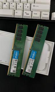 Crucial 16GB DDR4 2666mhz Desktop RAM (2x8GB)