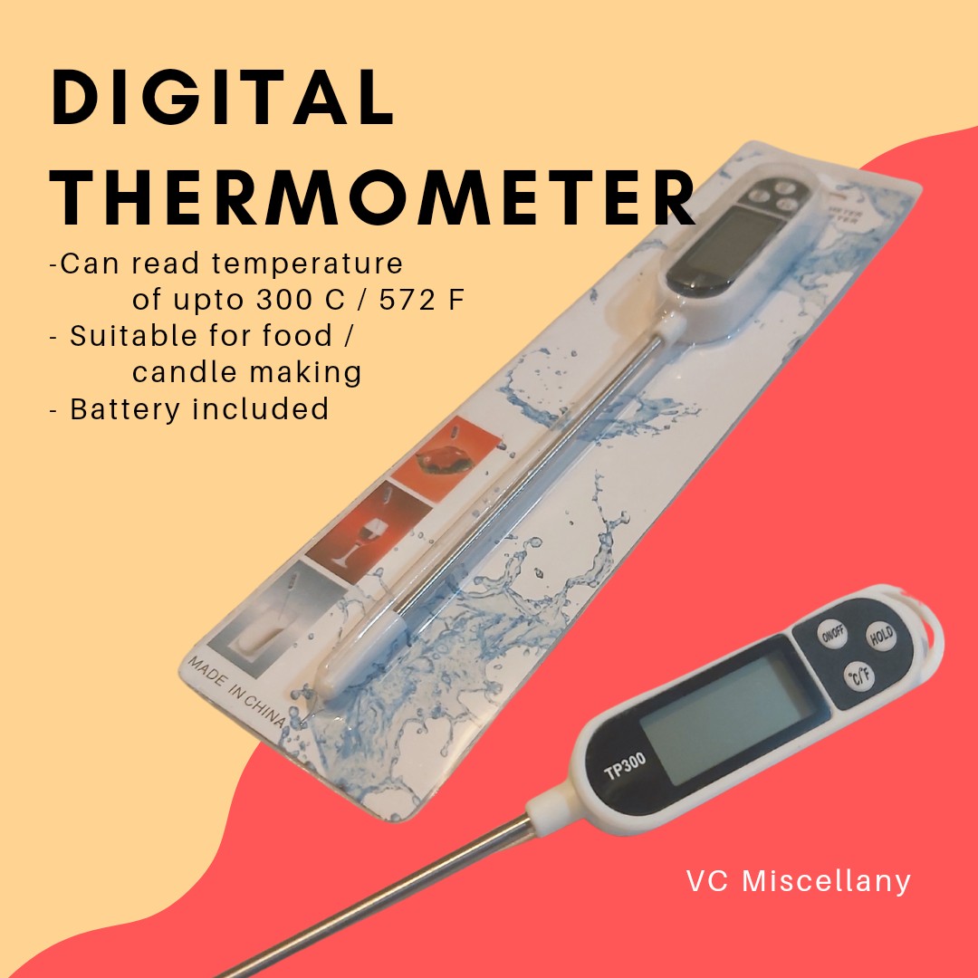 Digital Thermometer for Food and Candle Making