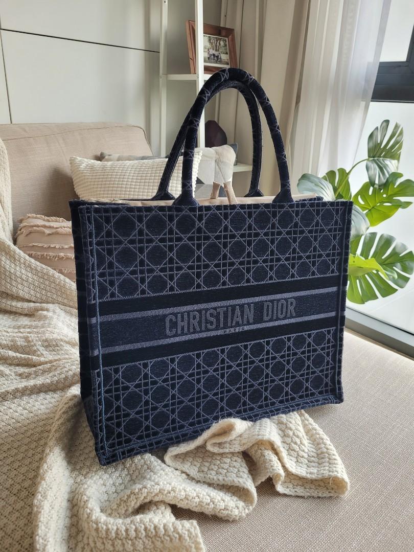  Authentic Dior Navy Blue Book Tote Luxury Bags  Wallets on Carousell