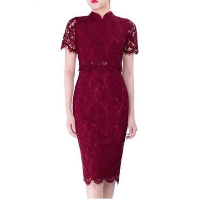 cheongsam lace dress