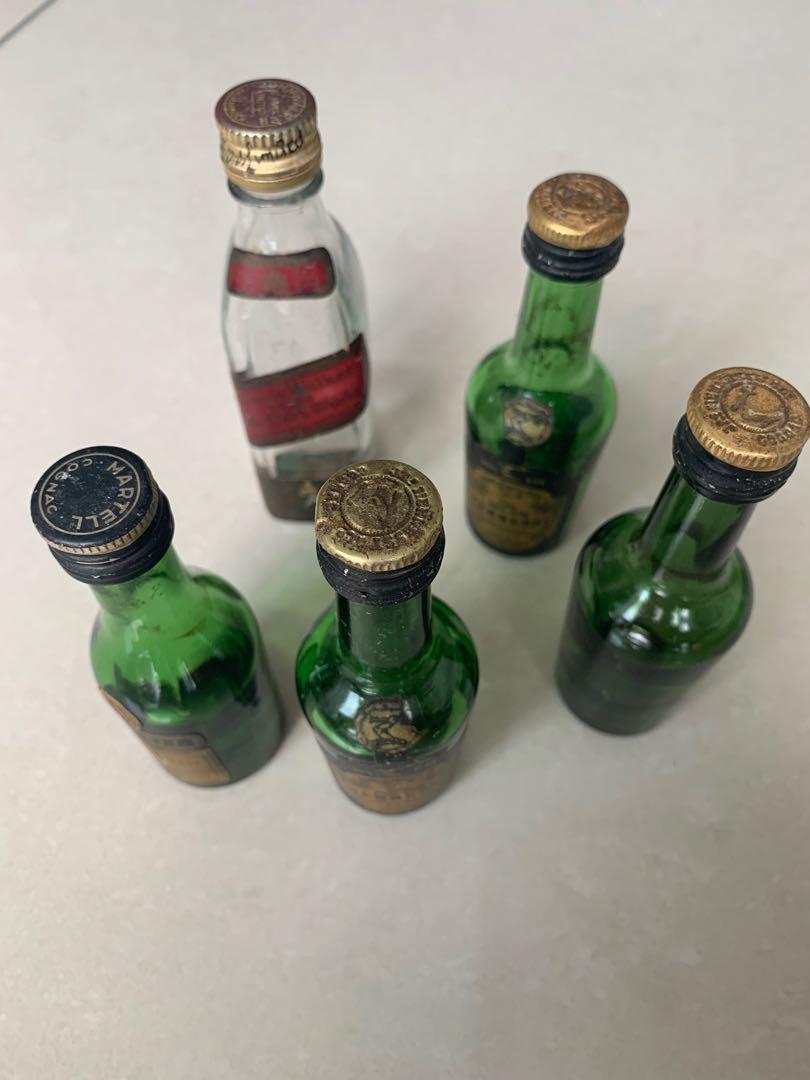 5 Empty miniature liquor bottles, Furniture & Home Living, Home Decor