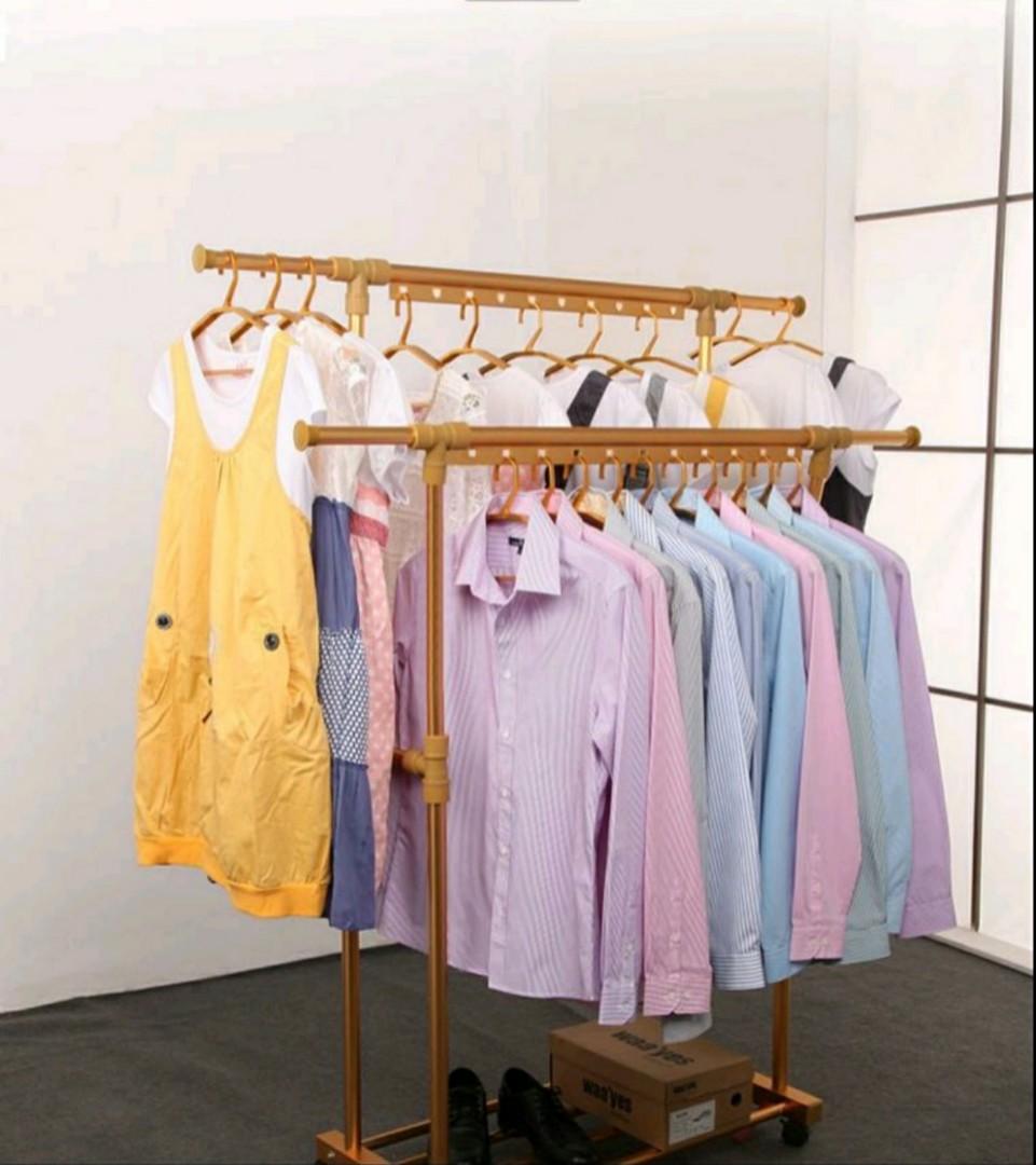 Executive Clothes Rack P 3950 Available in Gold , Gray (Category: Clothes Drying Rack) located in Manila. Submitted by manila.decor.ph (Listing ID 1138210390, Image 1). Description: Executive Clothes Rack Sturdy. No sway! P3950 Available in Gold , Gray.
