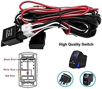 NEW 12V 3m Twin Harness Wiring kit Includes Switch & Relay for Spot/Fog Lights