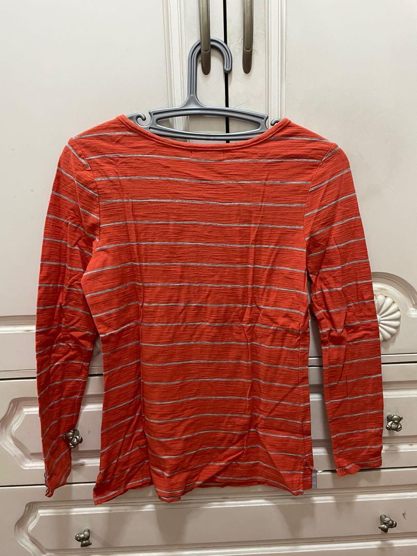 Gap Orange Striped Long Sleeves Shirt (Category: Longsleeves) located in Manila. Submitted by classicfinds (Listing ID 1138335075, Image 3). Description: .