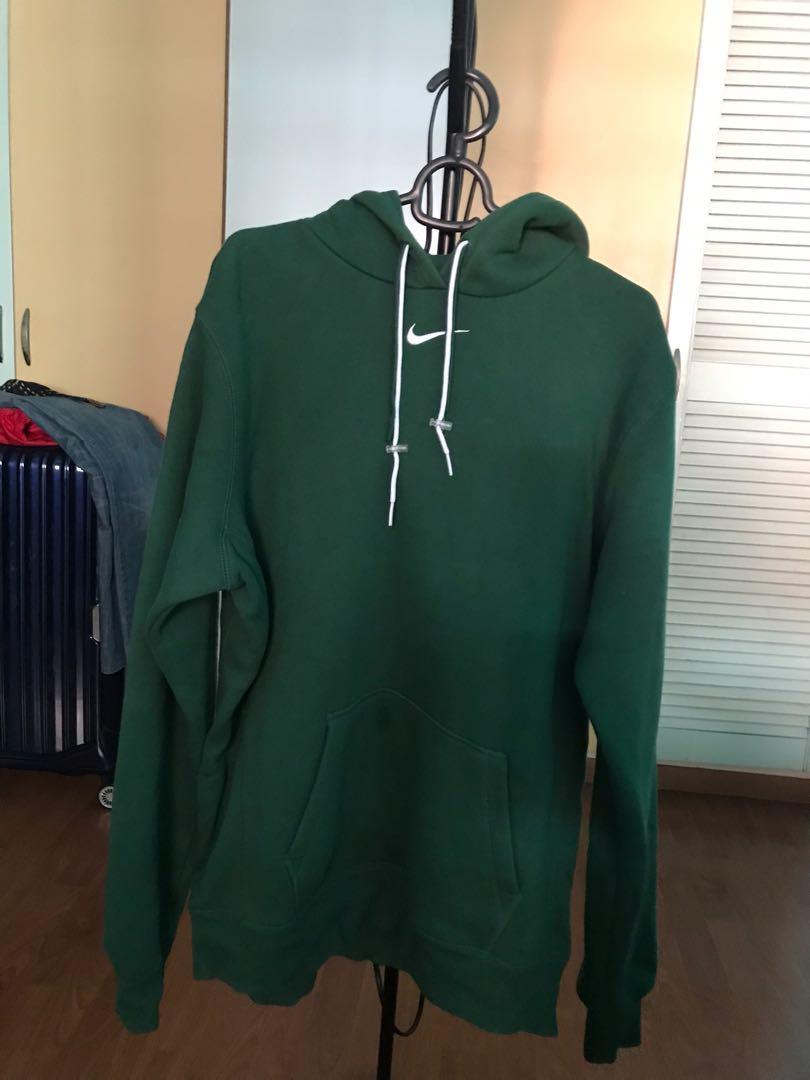 green nike swoosh hoodie