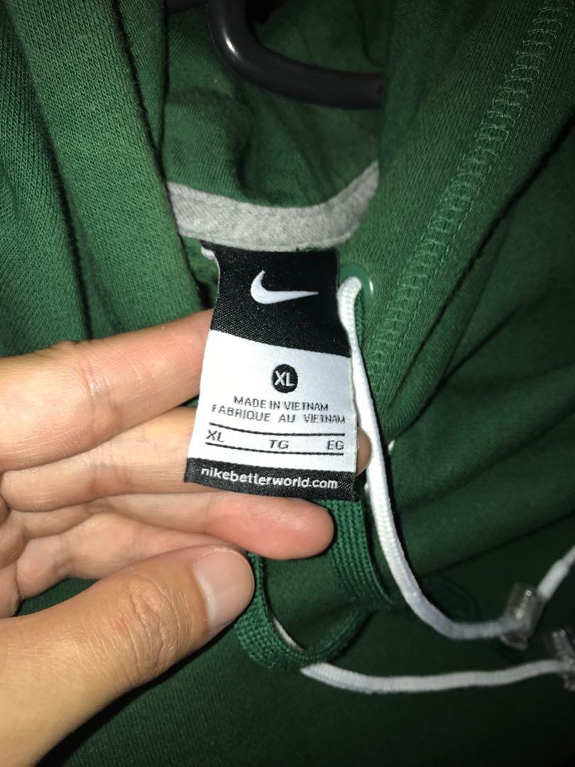 green nike swoosh hoodie