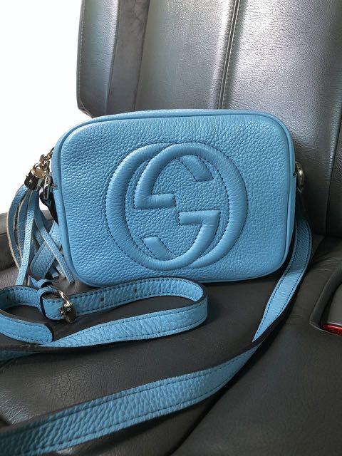 Gucci disco top bag blue