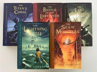 PRELOVED HARDBOUND Percy Jackson and the Olympians Rick Riordan (First Edition / First Release / Original Cover Set)