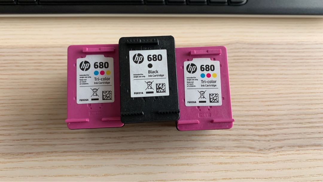 HP used cartridge 680 color / black, Computers & Tech, Parts