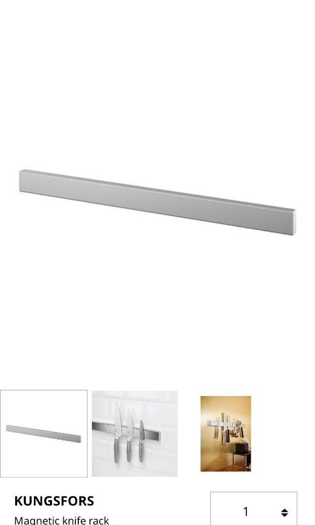 KUNGSFORS Magnetic knife rack, stainless steel - IKEA
