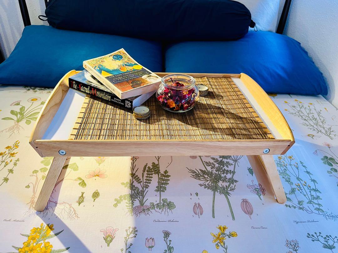 Ikea Wooden Folding Table (bed tray), Furniture & Home Living