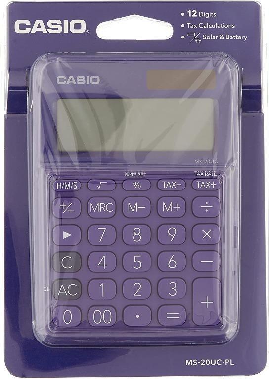 Instock Casio Ms uc Pl Colorful 12digits Mini Desk Calculator Purple Hobbies Toys Stationery Craft Stationery School Supplies On Carousell