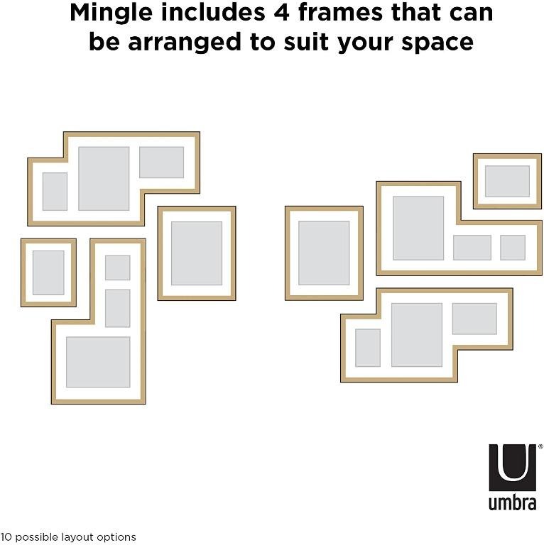 instock Umbra Mingle Gallery Collage Picture Frame Set, Natural