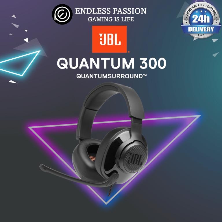 JBL QUANTUM 300 WIRED OVER-EAR GAMING HEADSET (BLACK), Audio, Headphones &  Headsets on Carousell
