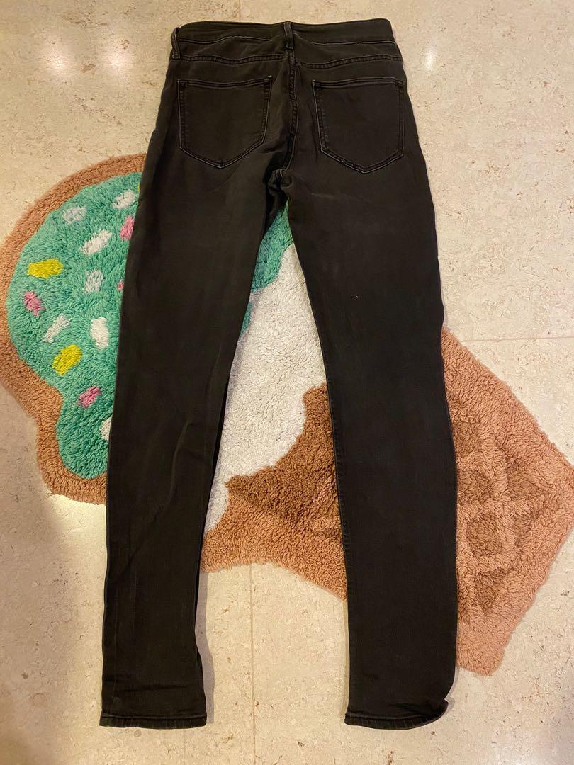 Jeans Zara Black Washed size 27, Fesyen 