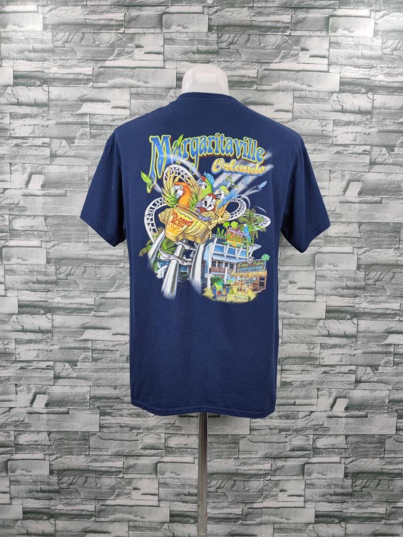 Jimmy Buffett Margaritaville Orlando Navy Blue Shirt, Men's Fashion