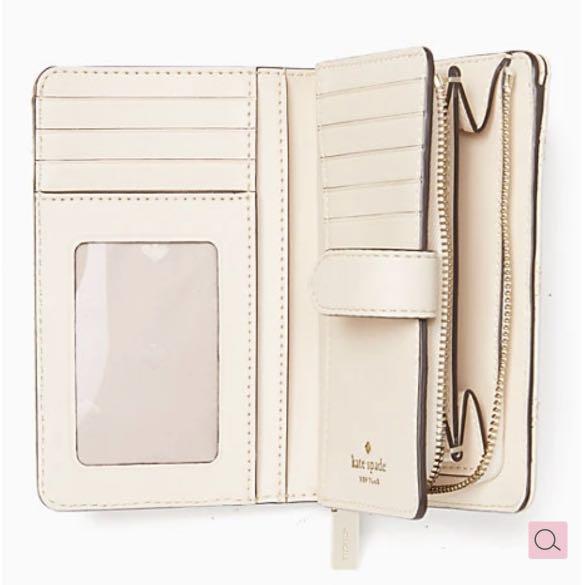 KATE SPADE New York Natalia Medium Bifold Wallet Black/Brushed Blue