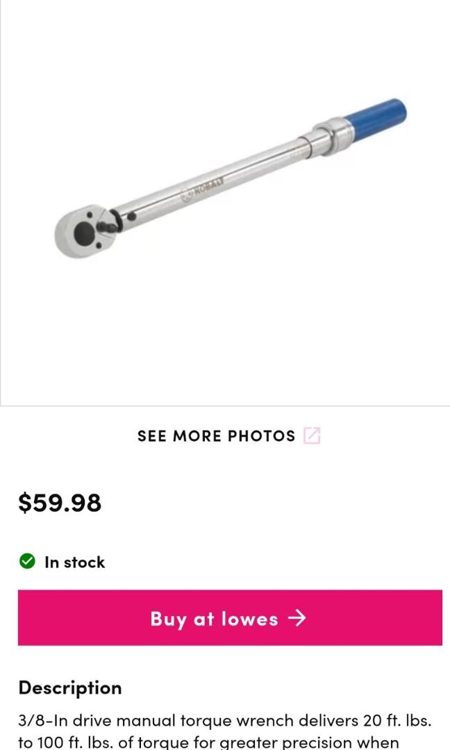 Kobalt Torque Wrench, Commercial & Industrial, Construction Tools