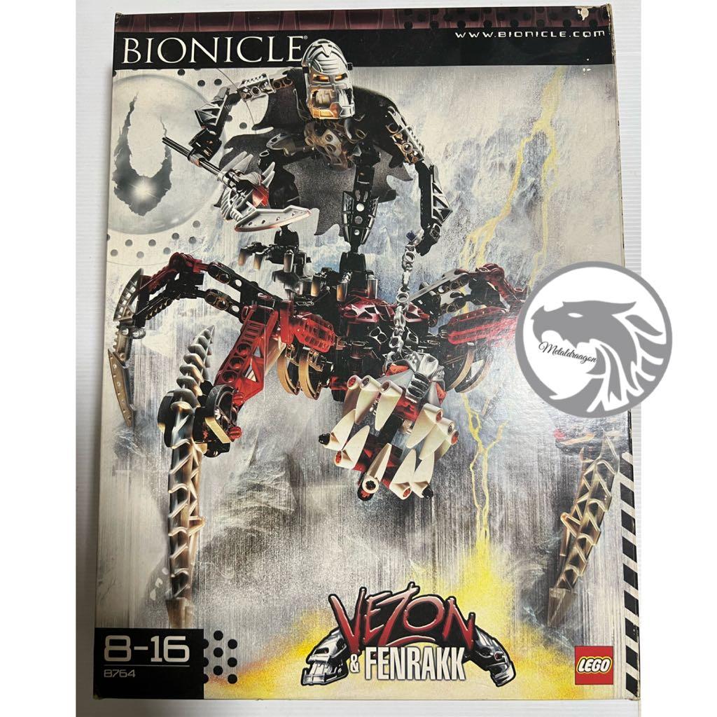 LEGO BIONICLE 8764 vezon and fenrakk Box set sealed bags vintage