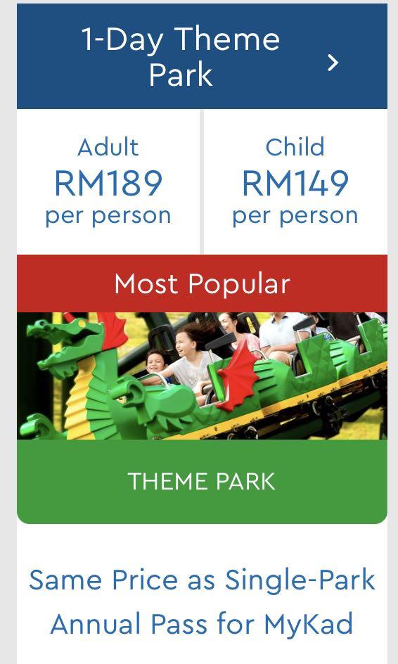 Legoland theme park ticket deals