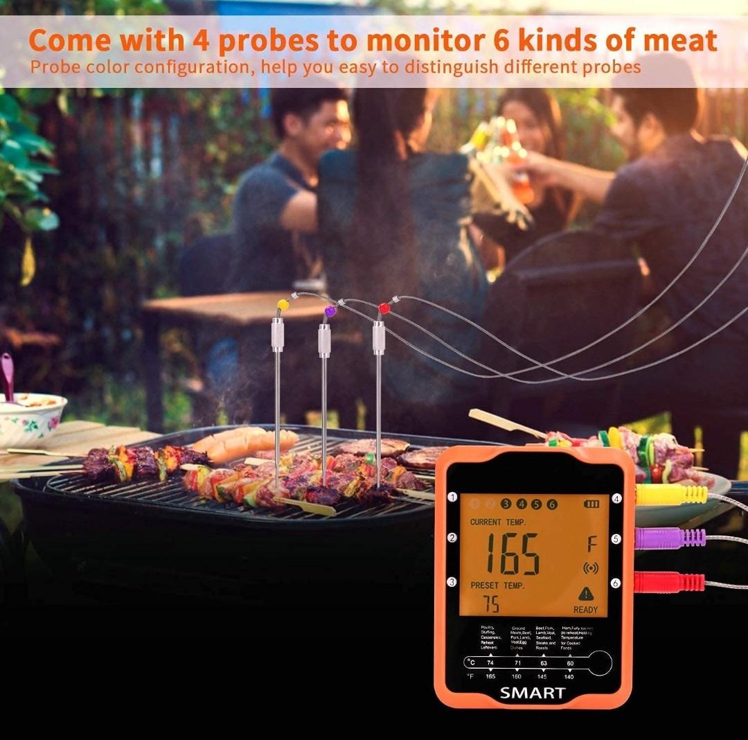 Meat Thermometer for Grilling Rilitor Smart Wireless