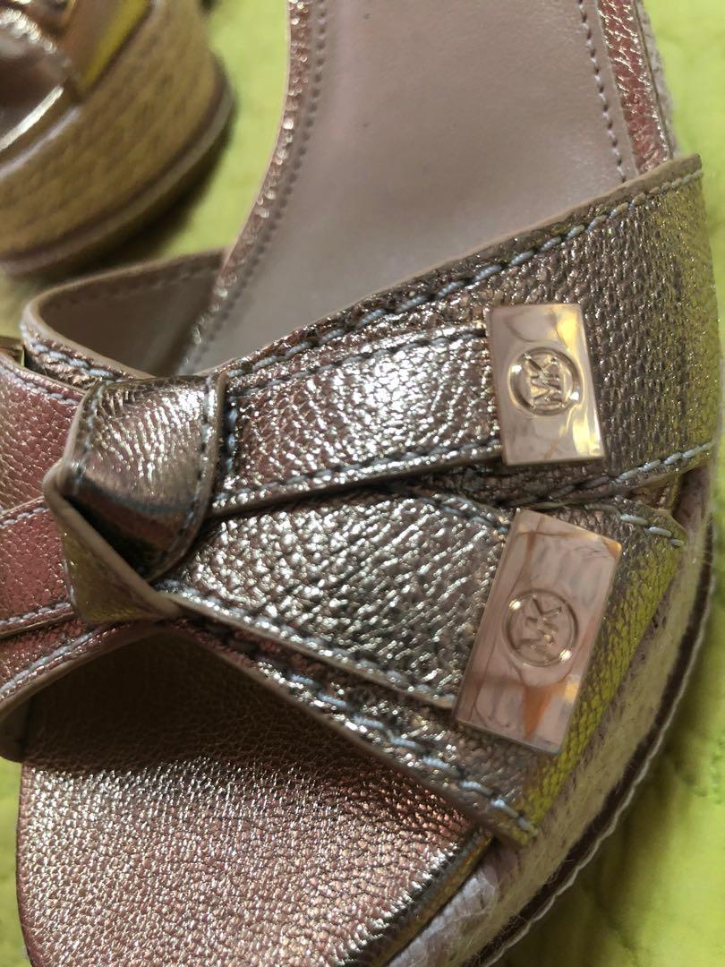 Ripley metallic 2025 leather wedge sandal