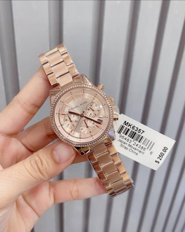 Michael kors ritz online rose gold watch