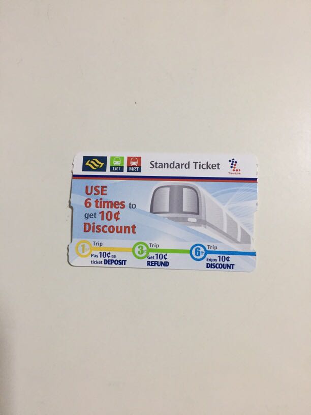 MRT Standard Ticket, Tickets & Vouchers, Local Attractions & Transport