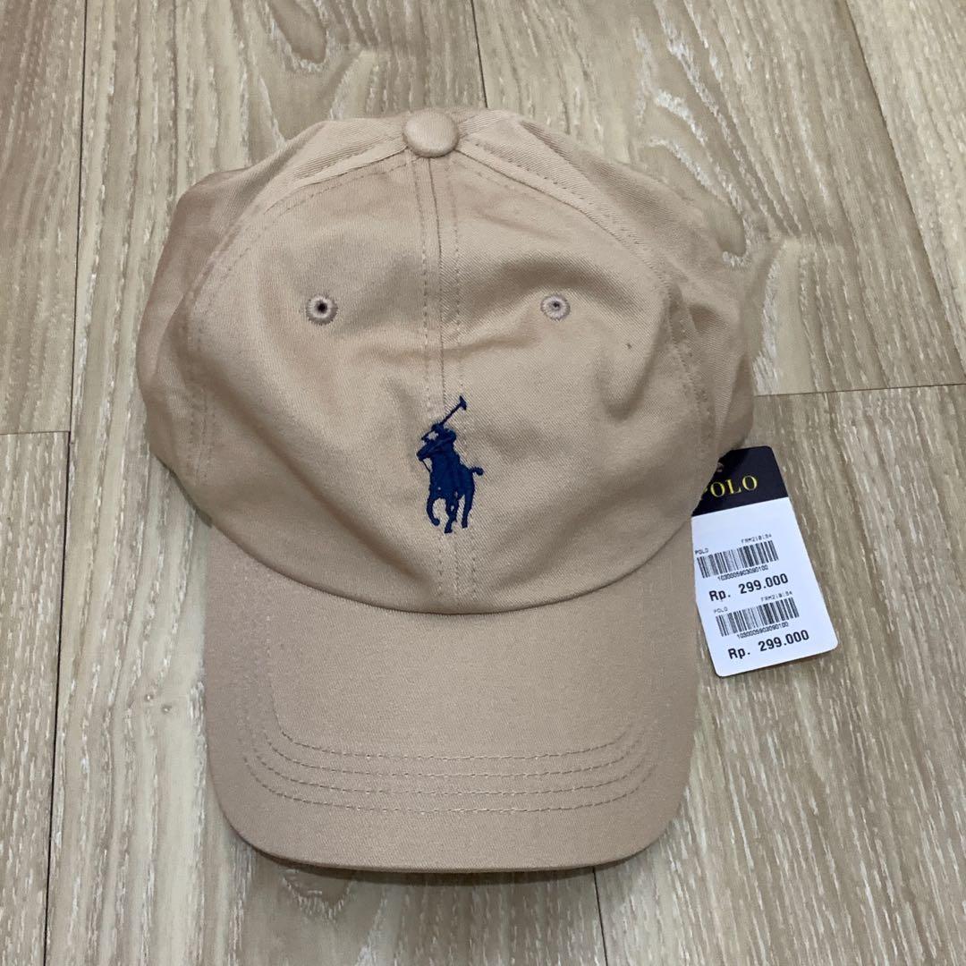 NEW Polo Brown Beige Cap, Fesyen Pria 