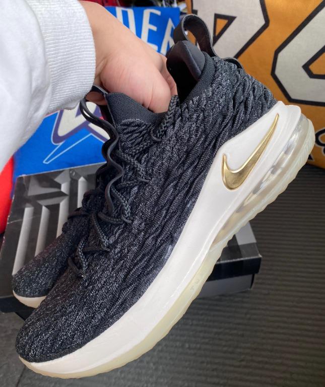Nike LeBron 15 Low Black Gold 44 Carousell