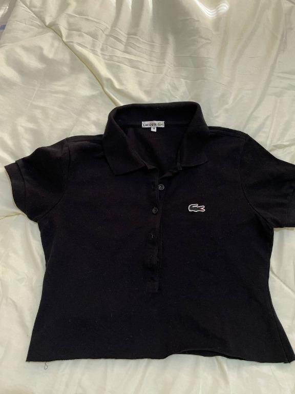 Lacoste cropped polo top