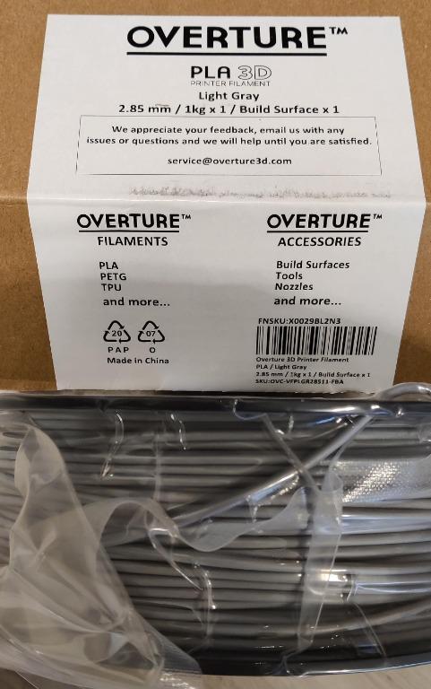 Overture - Light Grey PLA