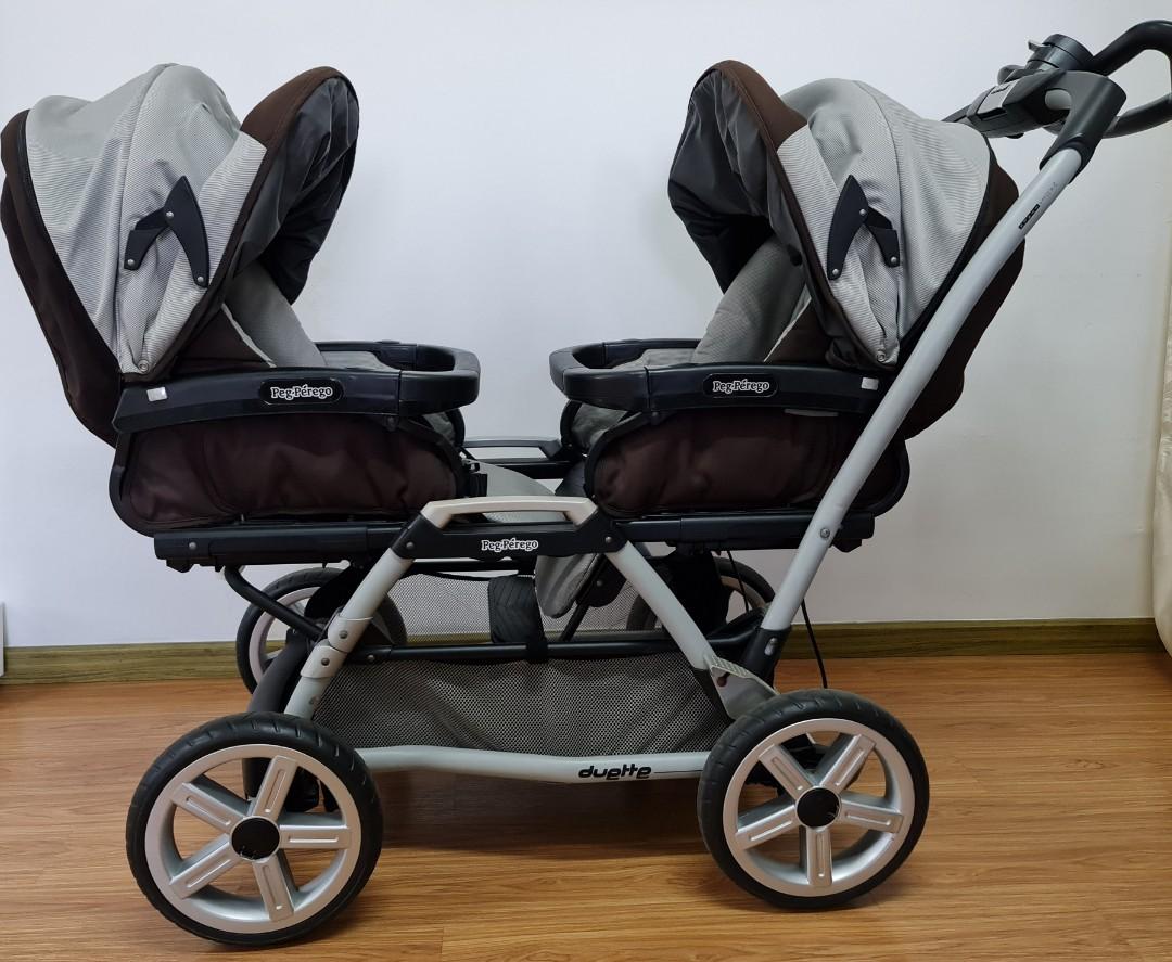 Peg Perego Duette Twin Double Stroller Babies Kids Going Out