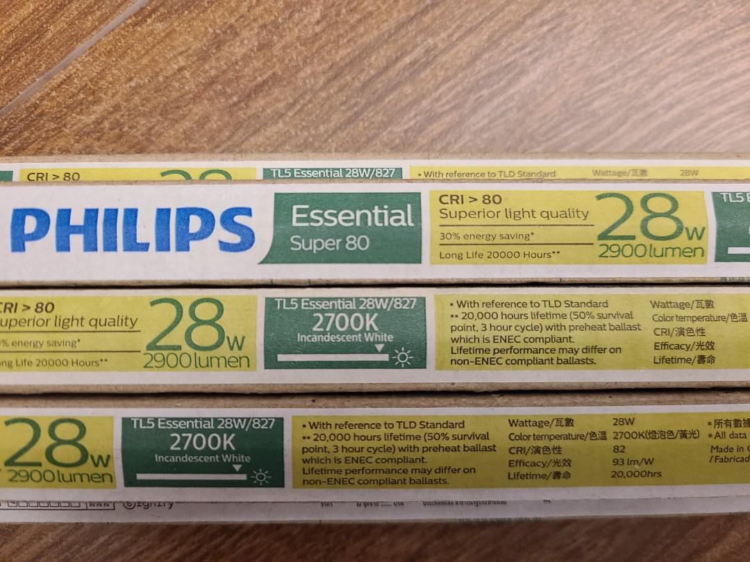 Philips Essential T5 28W 2700K 4ft Flourescent Tube