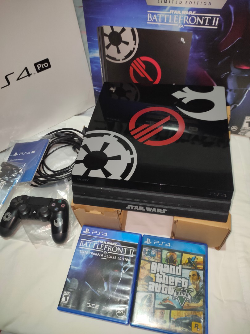 PlayStation 4 Pro Star Wars Battlefront 2 Edition, Video Gaming, Video Game  Consoles, PlayStation on Carousell
