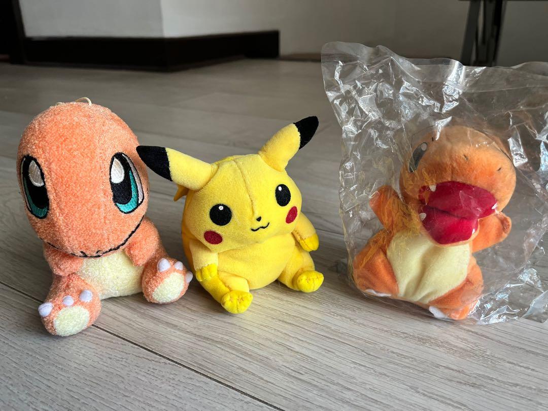 Bundle Pokémon Small Plushie Stuffed Toy - Charizard and Pikachu (Category: Plushies & Soft Toys) located in Taguig. Submitted by heytreasure (Listing ID 1138145926, Image 1). Description: Take these 3 plushies for this price! You get 2 Charizards and 1 Pikachu. Each doll is 5-6” tall. One Charizard is brand new in its plastic bag (from Hong Kong MTR promotion). These are old but just kept in storage. 💵 Gcash 📍 Taguig .