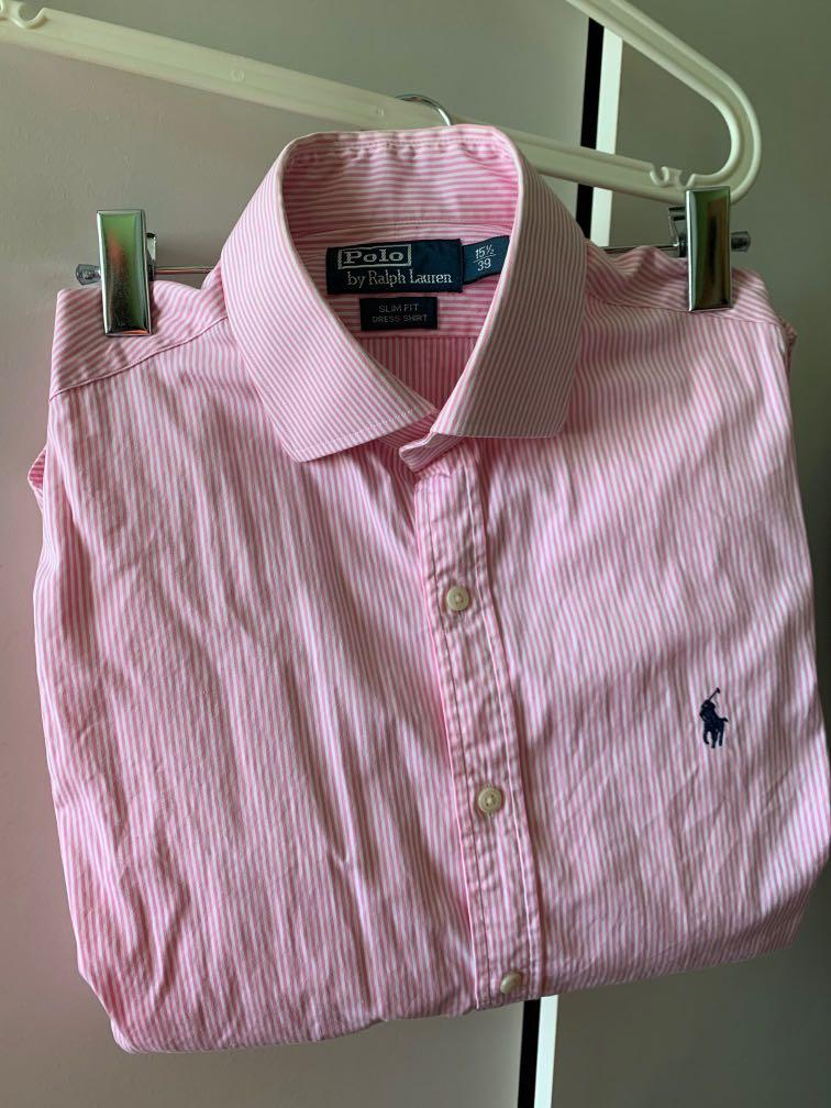 ralph lauren pink long sleeve shirt