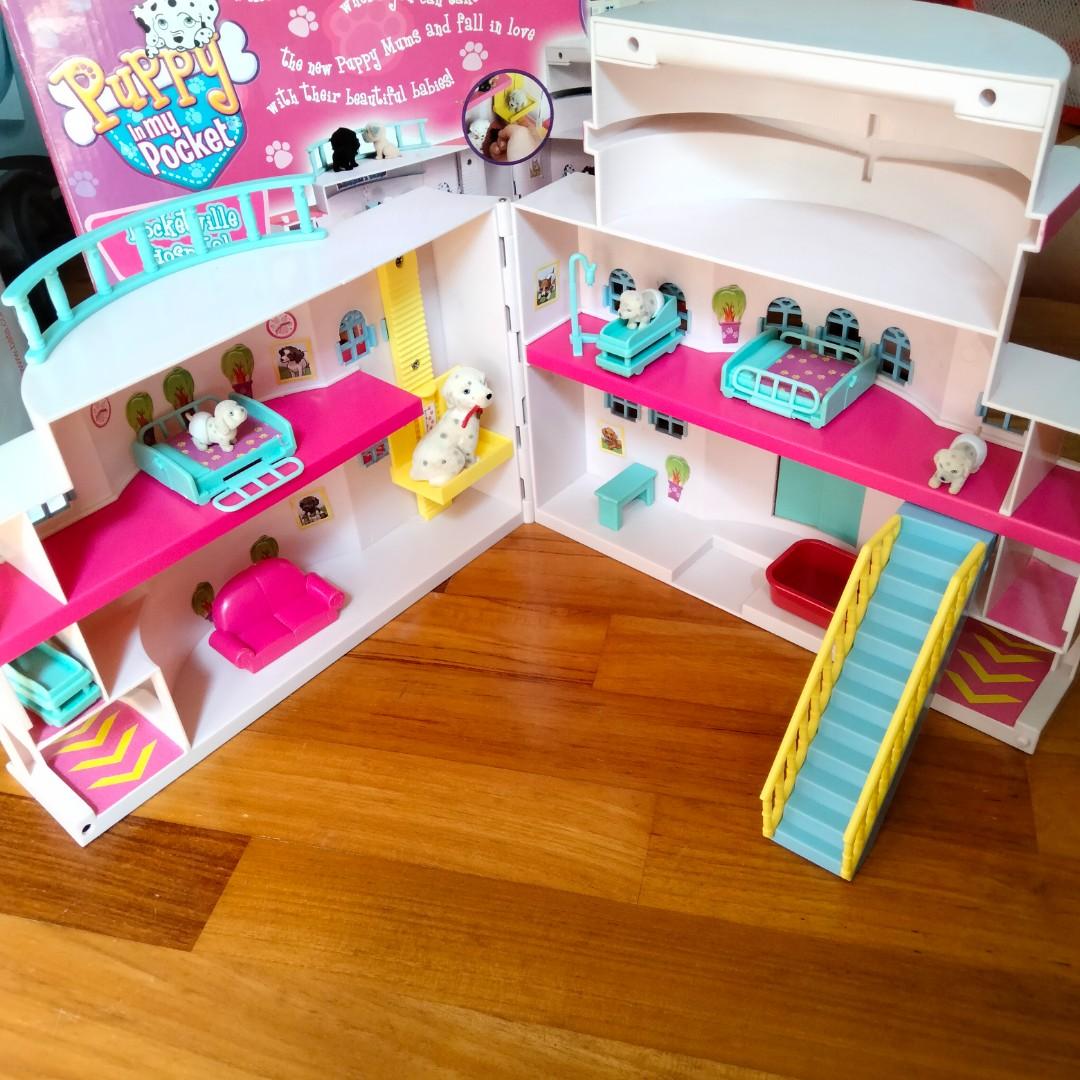 puppy in my pocket pocketville hospital (hospital dog toys set