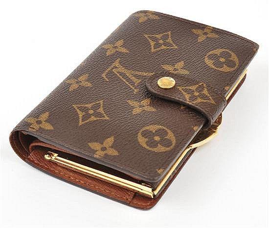 LOUIS VUITTON Wallet Portefeuille Viennois Black Mini Bifold Clasp