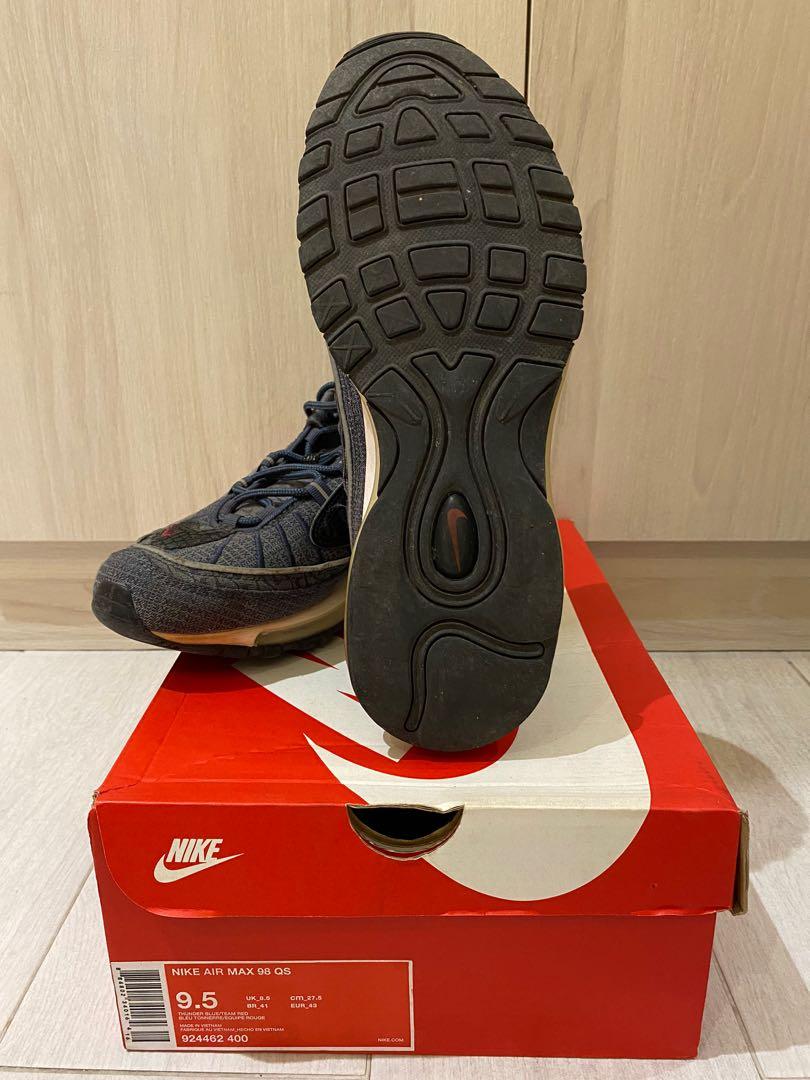 Nike air max 98 qs thunder online blue / team red - diffused blue